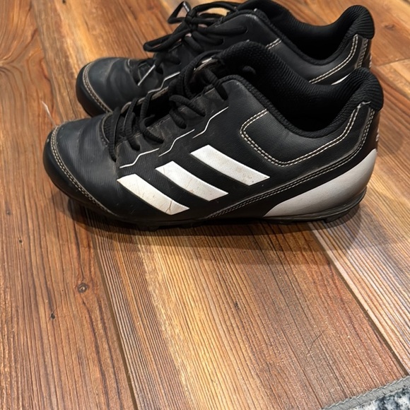 Adidas Black and White Athletic Shoes with Signature Stripes - Picture 3 of 6